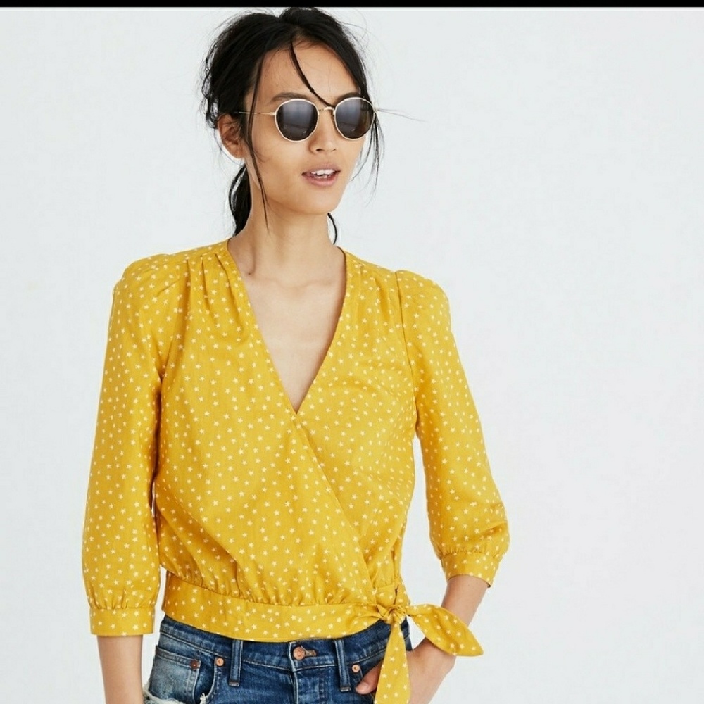 Madewell Wrap Top in star scatter